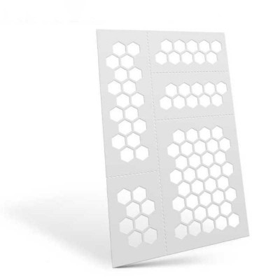 Flexible Stencils - HEXAGONS L (9mm) / Pružné šablóny - HEXAGONS L (9 mm)