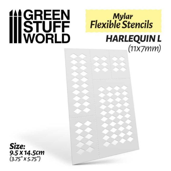 Flexible Stencils - HARLEQUIN L (11x7mm) / Pružné šablóny - HARLEQUIN L (11x7mm)
