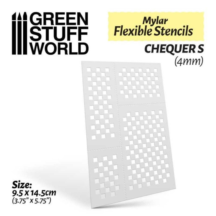 Flexible Stencils - CHEQUER S (4mm) / Pružné šablóny - CHEQUER S (4 mm)