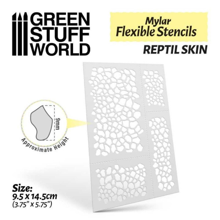 Flexible Stencils - REPTIL SKIN / Pružné šablóny - REPTIL SKIN (cca 9 mm)
