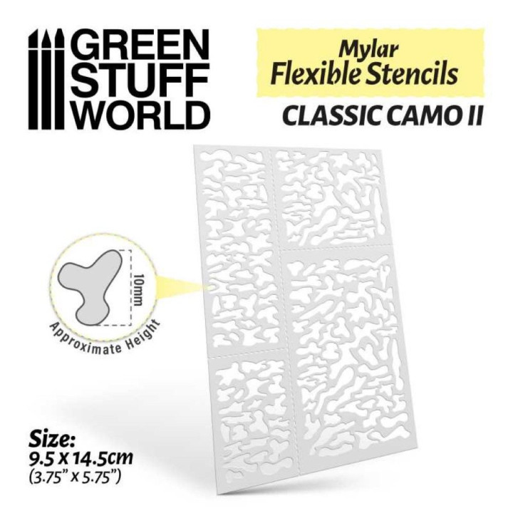 Flexible Stencils - Classic Camo 2 / Pružné šablóny - Klasická kamufláž 2