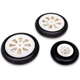 E-flite hlavní kolo podvozku 60mm (2), příďové kolo podvozku 44mm (1): Habu 80