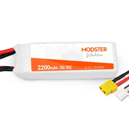 MODSTER LiPo Battery 3S 11,1V 2200 mAh 30C (XT60) Biela