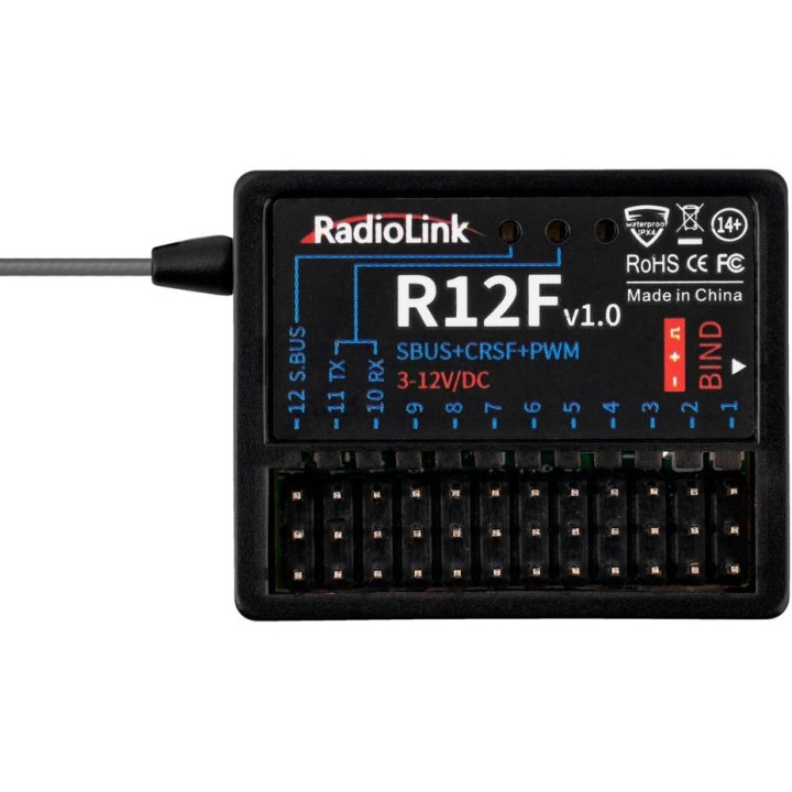 Vysílač T12D s přijímačem R12F