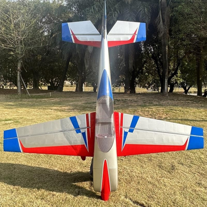 90" Extra NG 2290mm 60cc Červeno-Modro-Stříbrná