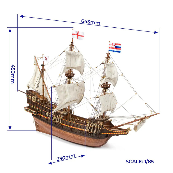OcCre Golden Hind 1:85
