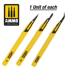 Mini Blade Set - 3 pcs (1 Mini Blade Straight + 1 Mini Blade Curved + 1 Mini Blade Ripper)