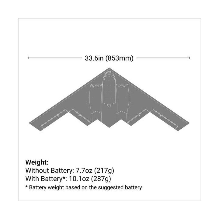 E-flite Micro B-2 Spirit Twin 30mm EDF BNF Basic
