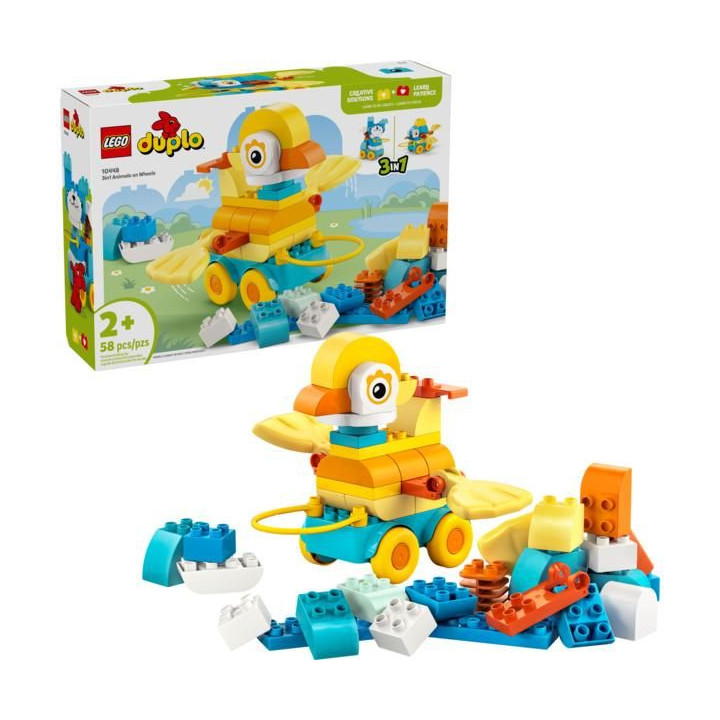 LEGO DUPLO - 3 v 1: Zvířátka na kolečkách