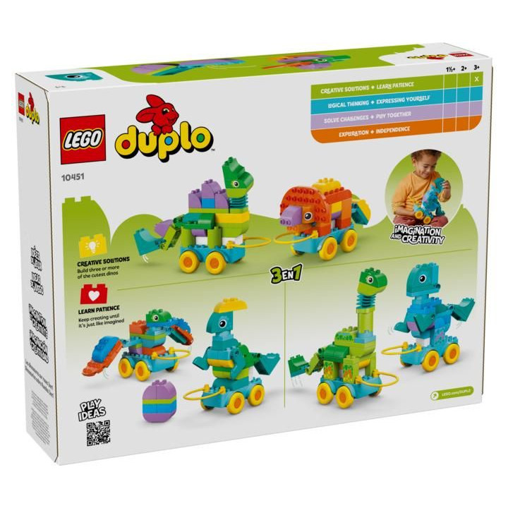 LEGO DUPLO - 3 v 1: Dinosauři na kolečkách