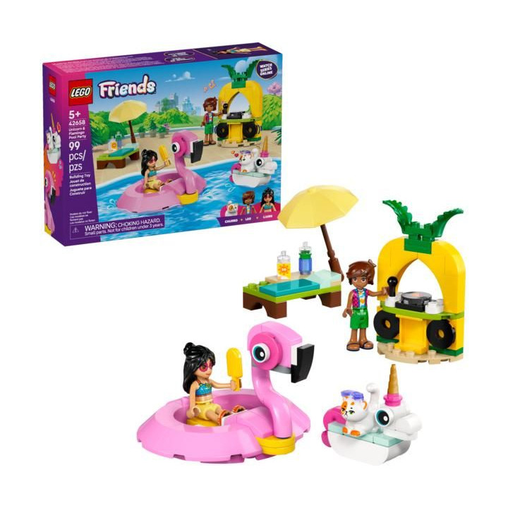 LEGO Friends - Zábava u bazénu s jednorožcem a plameňákem
