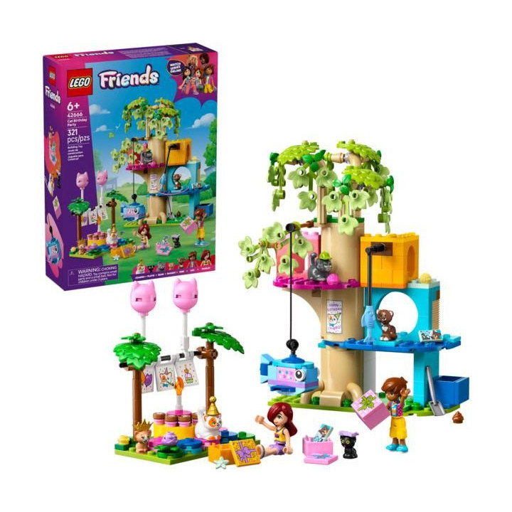 LEGO Friends - Kočičí narozeninová oslava a dům na stromě