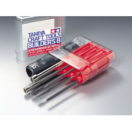 Tamiya Skrutkovače Tamiya Screwdriver Assortment 8pcs red