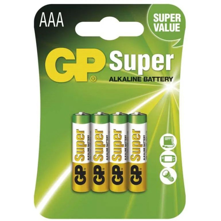 Alkalická batéria GP Super LR03 (AAA) 4ks