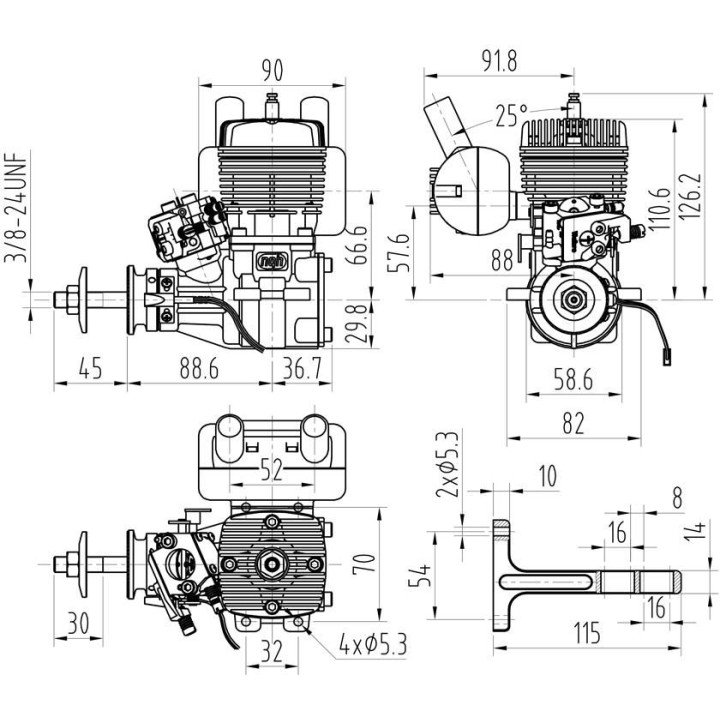 NGH GT35 Dvoutaktní benzinový motor