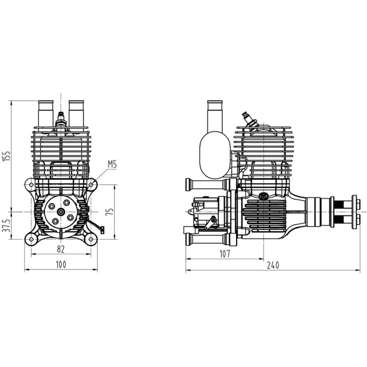 NGH GT65 Dvoutaktní benzinový motor