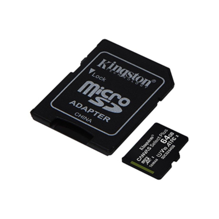 Kingston Canvas Select Plus micro SDXC 64GB Class 10 UHS-I + SD adaptér