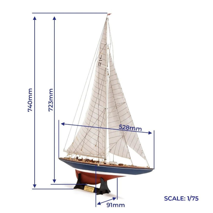 OcCre Yate Endeavour Maqueta - Copa América 1934 1:75