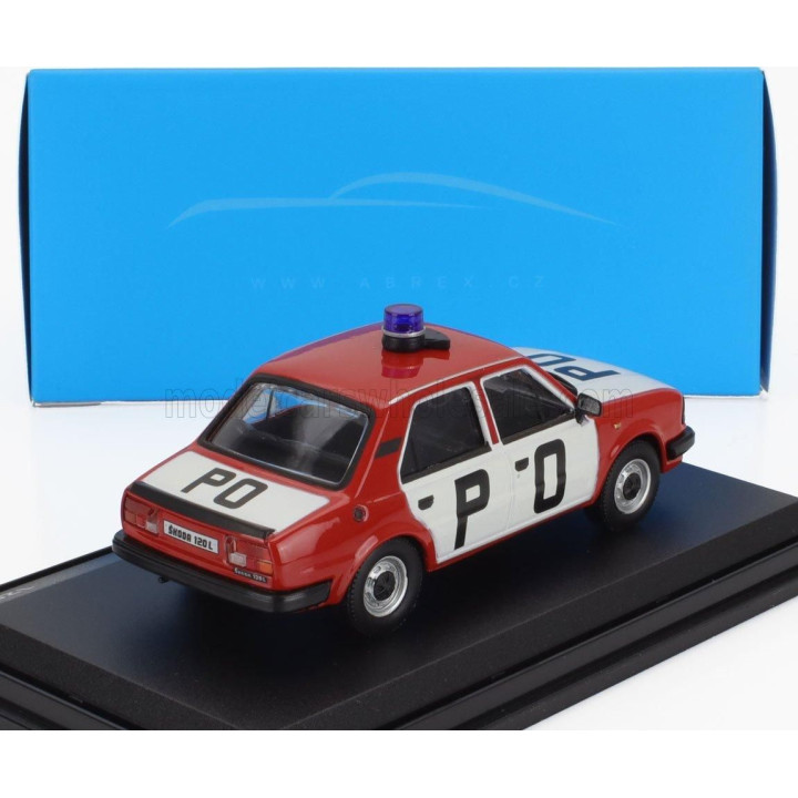 ABREX ŠKODA 120L PO FIRE ENGINE 1984 - RED WHITE 1/43