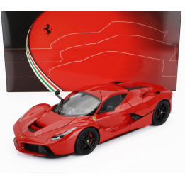 BBR MODELS FERRARI LAFERRARI 2013 - BLACK RIMS - ROSSO CORSA RED 1/18