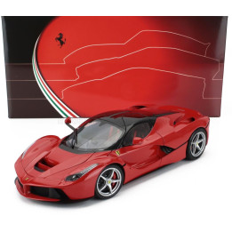BBR MODELS FERRARI LAFERRARI 2013 - SILVER RIMS - ROSSO CORSA 322 - RED 1/18