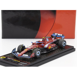 BBR MODELS FERRARI F1  SF-24 TEAM SCUDERIA FERRARI N 55 5th MIAMI GP 2024 CARLOS SAINZ - RED LIGHT BLUE 1/43
