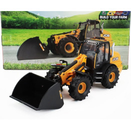 BRITAINS JCB TM4205 RUSPA GOMMATA - TRACTOR SCRAPER - YELLOW BLACK 1/32