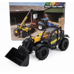 BRITAINS NEW HOLLAND TH7.4Z PANORAMIC TELESCOPIC RUSPA GOMMATA TRACTOR - SCRAPER - ELEVATORE - BLACK YELLOW 1/32
