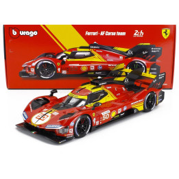 BURAGO FERRARI 499P 3.0L TURBO V6 TEAM FERRARI AF CORSE N 50 WINNER 24h LE MANS 2024 ANTONIO FUOCO - MIGUEL MOLINA - NICKLAS NIE