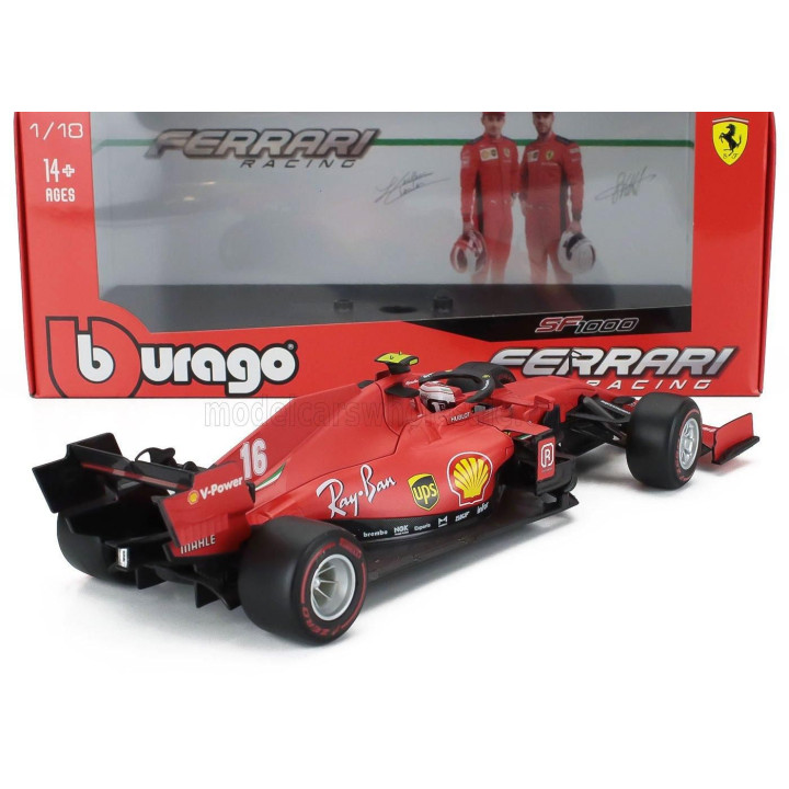 BURAGO FERRARI F1  SF1000 TEAM SCUDERIA FERRARI MISSION WINNOW N 16 2nd AUSTRIAN GP 2020 C.LECLERC - WITH SOFT RED WHEELS - MATT