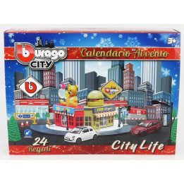 BURAGO ACCESSORIES DIORAMA - CALENDARIO DELL'AVVENTO - SET CITY LIFE 1/43