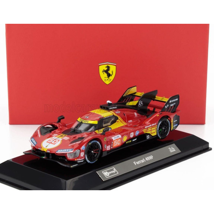 BURAGO FERRARI 499P 3.0L TURBO V6 TEAM FERRARI AF CORSE N 50 WINNER 24h LE MANS 2024 ANTONIO FUOCO - MIGUEL MOLINA - NICKLAS NIE