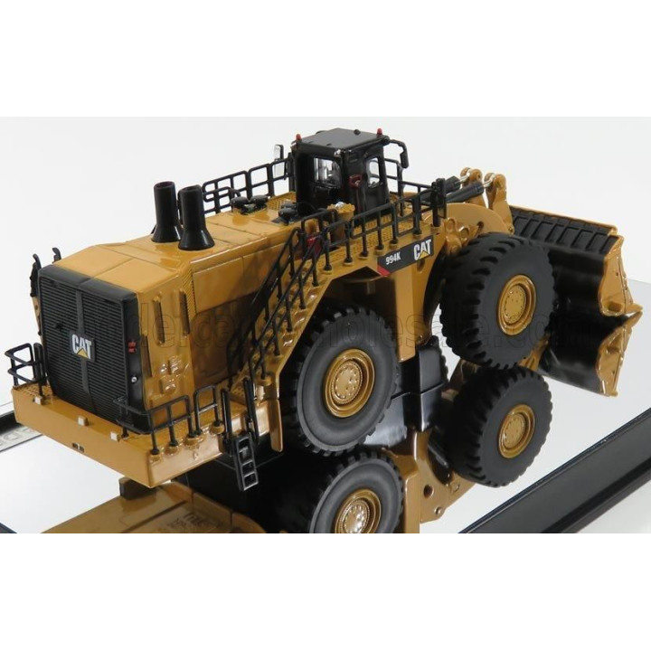 DM MODELS CATERPILLAR CAT994K RUSPA GOMMATA - SCRAPER TRACTOR WHEEL LOADER - YELLOW BLACK 1/125