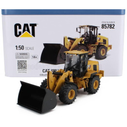 DM MODELS CATERPILLAR CAT938 RUSPA GOMMATA - SCRAPER TRACTOR WHEEL LOADER - YELLOW BLACK 1/50