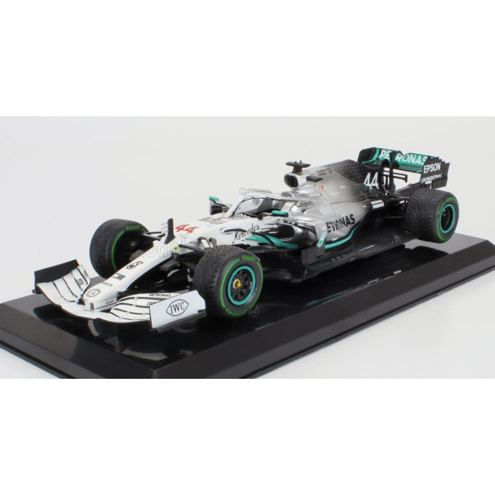 EDICOLA MERCEDES GP F1  W10 EQ POWER+ TEAM AMG PETRONAS MOTORSPORT WORLD CHAMPION N 44 GERMAN GP 2019 LEWIS HAMILTON - DAMAGE BL
