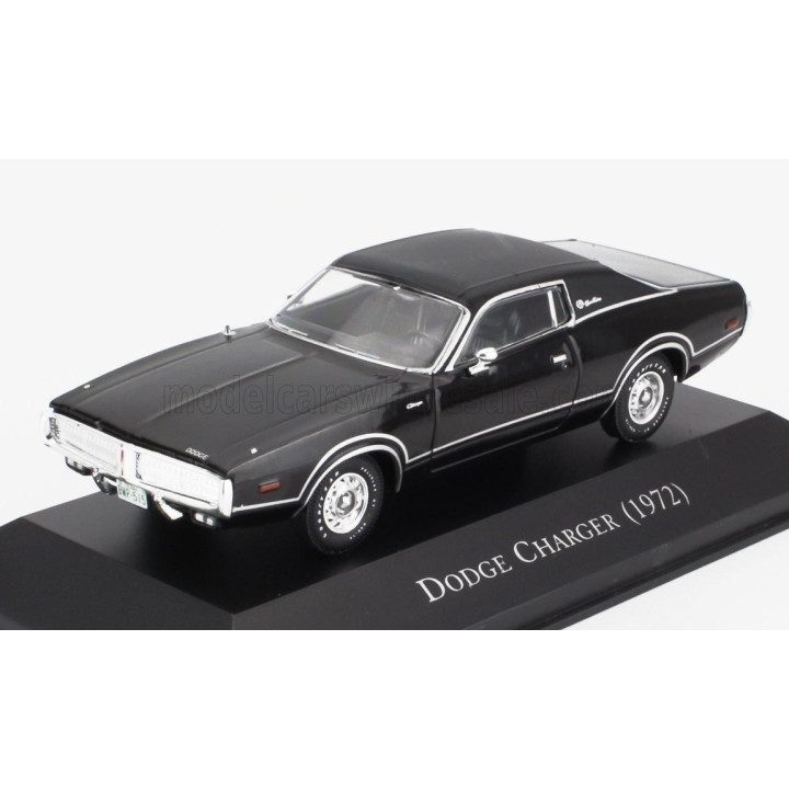 EDICOLA DODGE CHARGER COUPE 1972 - CON VETRINA - WITH SHOWCASE - BLACK 1/43
