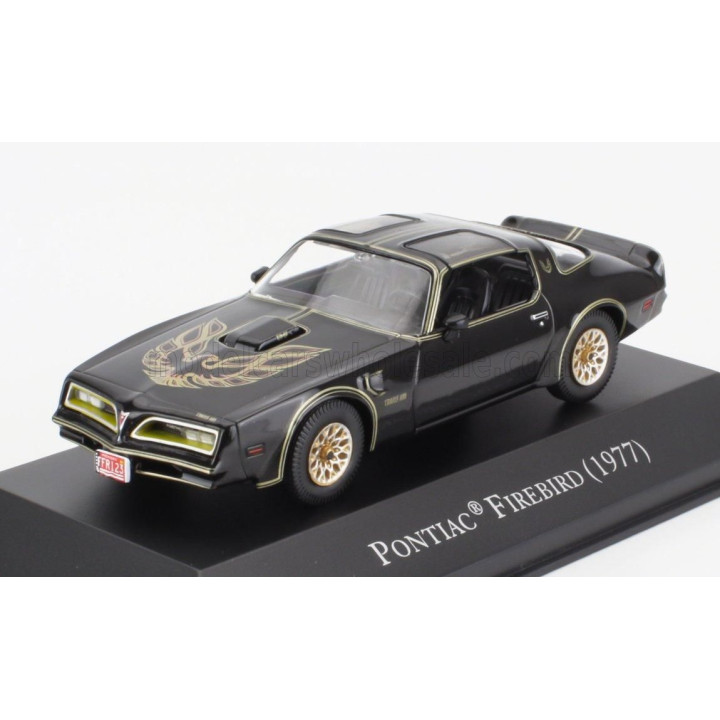 EDICOLA PONTIAC FIREBIRD TRANS AM 1977 - CON VETRINA - WITH SHOWCASE - BLACK GOLD 1/43