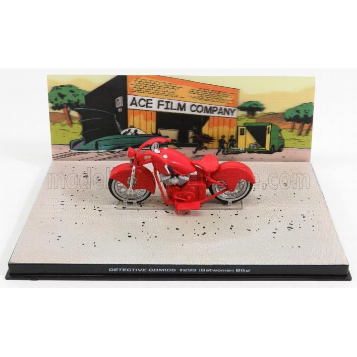 EDICOLA BATMAN BATWOMAN BIKE - MOTORCYCLE - DETECTIVE COMICS 233 - RED SILVER WHITE 1/43