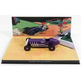 EDICOLA BATMAN BATMAN 52 - JOKER ROADSTER CAR - MATT PURPLE WHITE 1/43