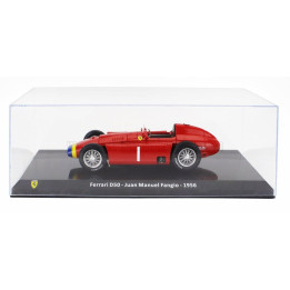EDICOLA FERRARI F1  D50 N 1 WORLD CHAMPION SEASON 1956 JUAN MANUEL FANGIO - CON VETRINA - WITH SHOWCASE - RED 1/24
