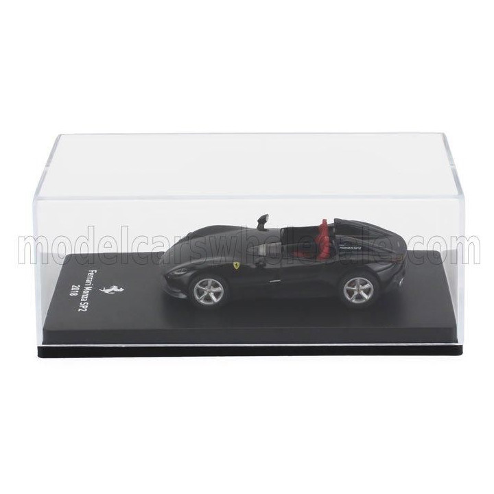 EDICOLA FERRARI MONZA SP2 2018 - CON VETRINA - WITH SHOWCASE - NEW BLACK DAYTONA MET 1/64