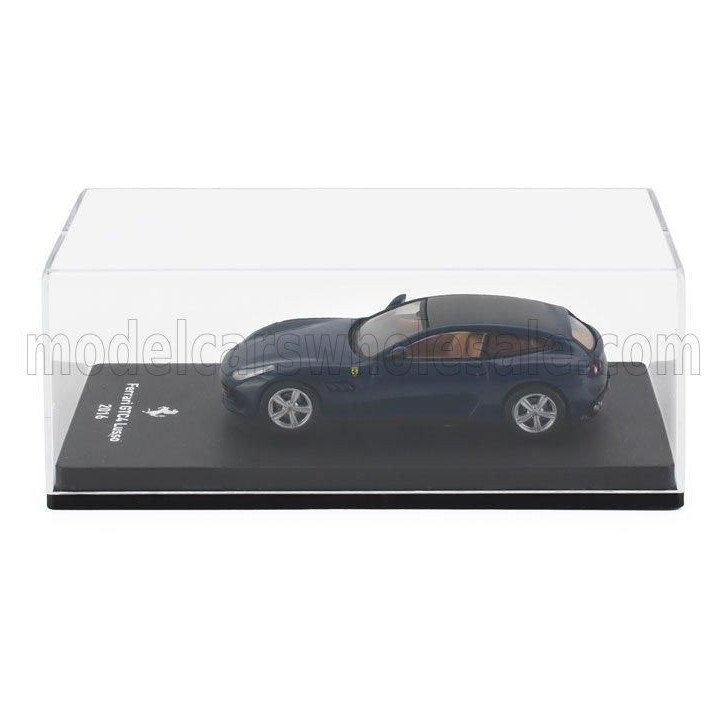 EDICOLA FERRARI GTC4 LUSSO 2016 - CON VETRINA - WITH SHOWCASE - BLU TOUR DE FRANCE - BLUE MET 1/64