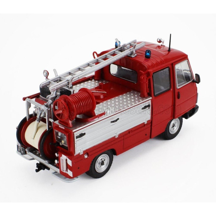 EDICOLA PEUGEOT J9 DESAUTEL FIRE ENGINE 1982 - RED SILVER 1/43