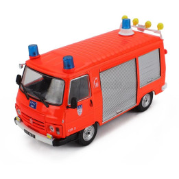 EDICOLA PEUGEOT J9 VAN VEHICULE DE SECOURS ROITER FIRE ENGINE 1982 - ORANGE FLUO SILVER 1/43