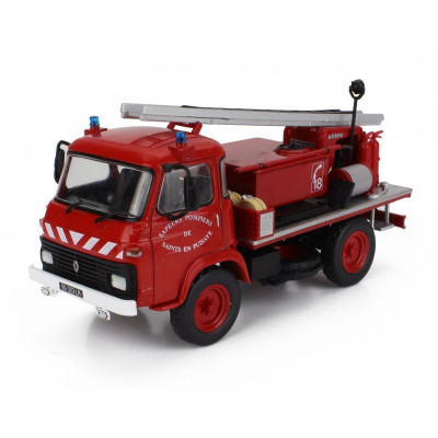 EDICOLA SAVIEM TP3 TRUCK FIRE ENGINE SAINTS EN PUISAYE 1972 - RED 1/43