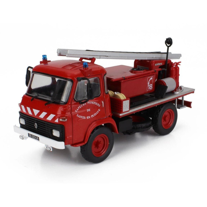 EDICOLA SAVIEM TP3 TRUCK FIRE ENGINE SAINTS EN PUISAYE 1972 - RED 1/43