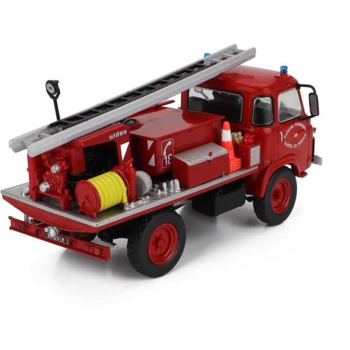 EDICOLA SAVIEM TP3 TRUCK FIRE ENGINE SAINTS EN PUISAYE 1972 - RED 1/43