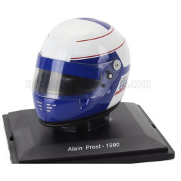 EDICOLA HELMET F1  CASCO HELMET ALAIN PROST F1-90 TEAM FERRARI SEASON 1990 - BLUE WHITE 1/5