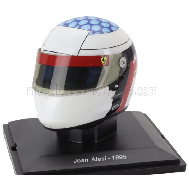 EDICOLA HELMET F1  CASCO HELMET JEAN ALESI 412 T2 TEAM FERRARI SEASON 1995 - RED BLACK WHITE 1/5