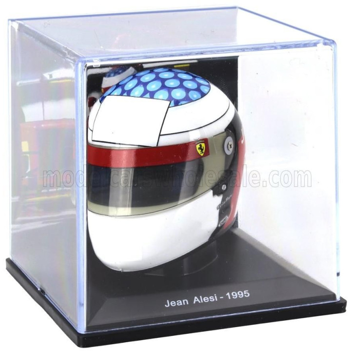 EDICOLA HELMET F1  CASCO HELMET JEAN ALESI 412 T2 TEAM FERRARI SEASON 1995 - RED BLACK WHITE 1/5